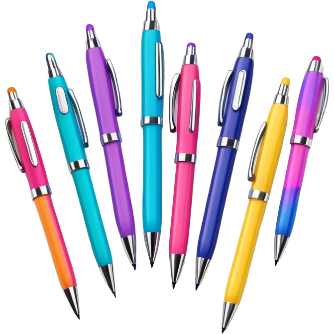3D, psychedelic colored hippie style pen. Pen only  emoji