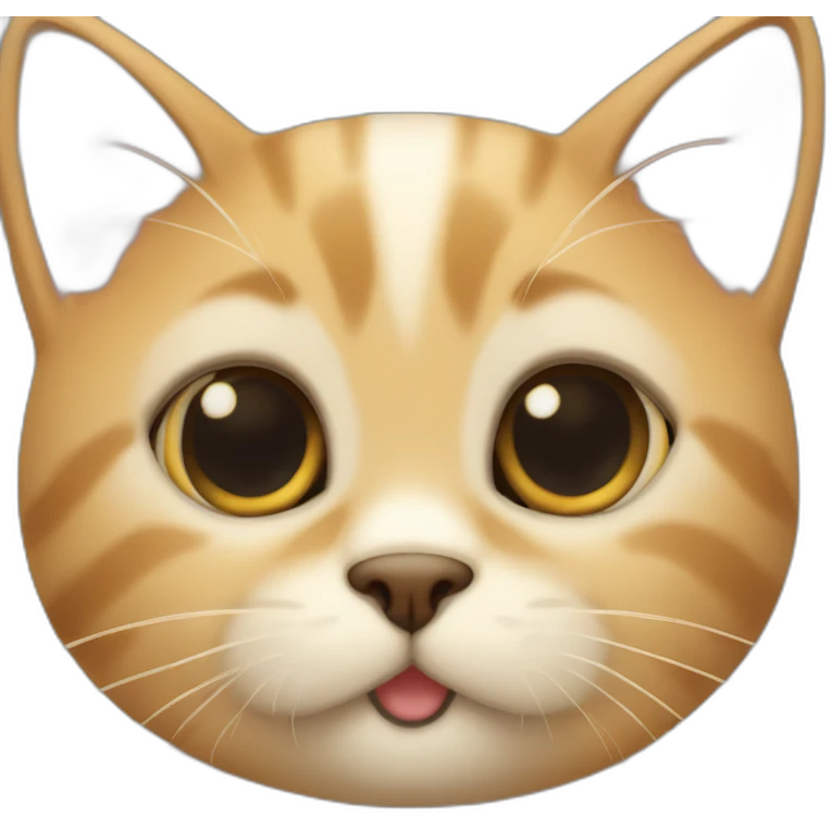 Cute cat looking at u with puppy face emoji