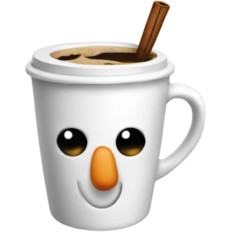Snowman coffee cup  emoji