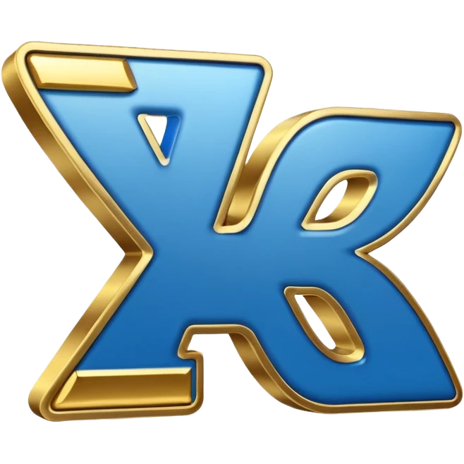 the word "yes" in blue and gold emoji