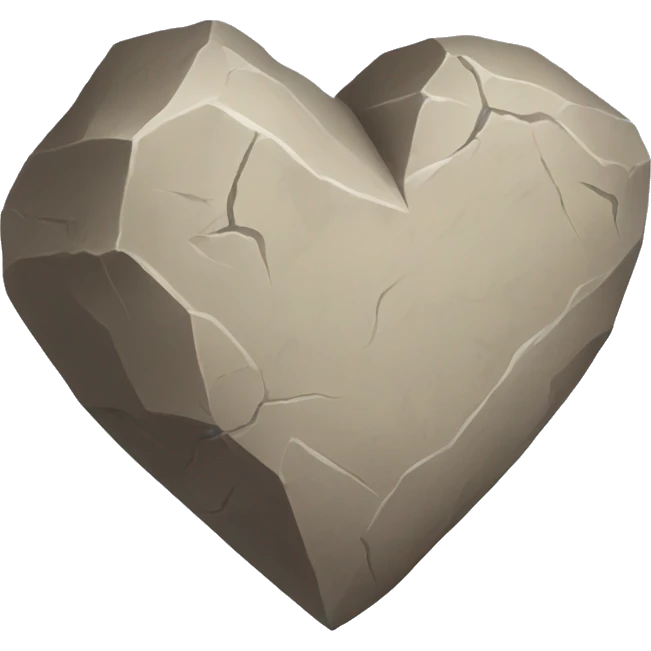 Piedra corazón piedra. emoji