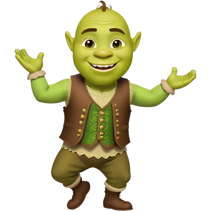 Shrek dancing chibi style emoji