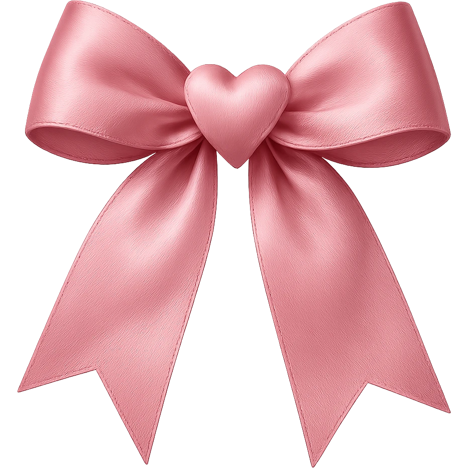 pink Valentine bow. remove background emoji