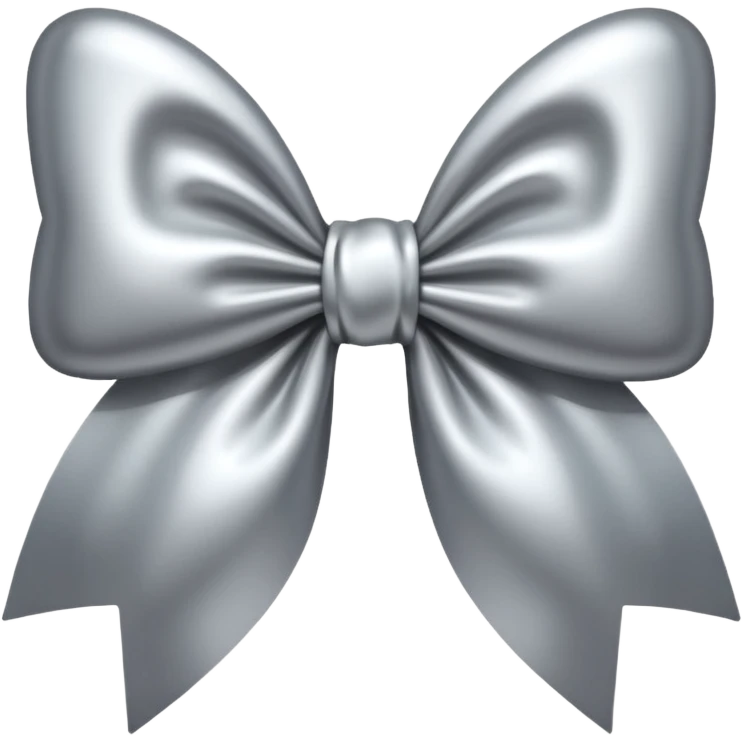 Metallic bow emoji