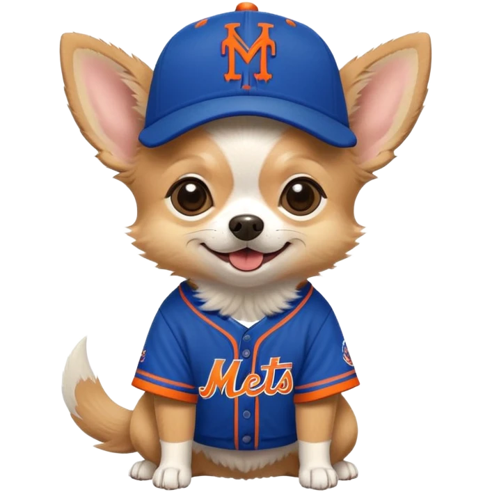 chiahuahua in mets outfit emoji