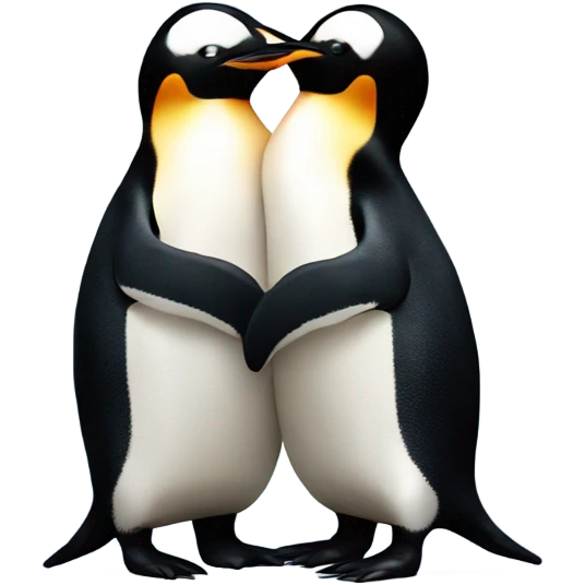 Penguins hugging emoji