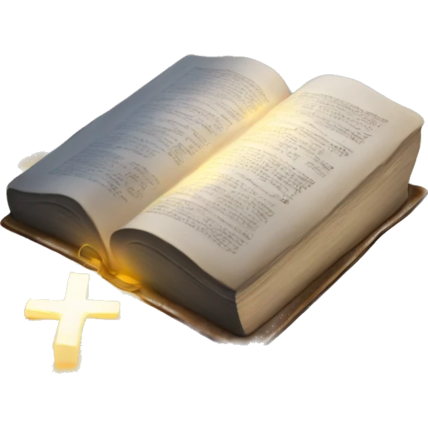 Open Bible glowing  emoji