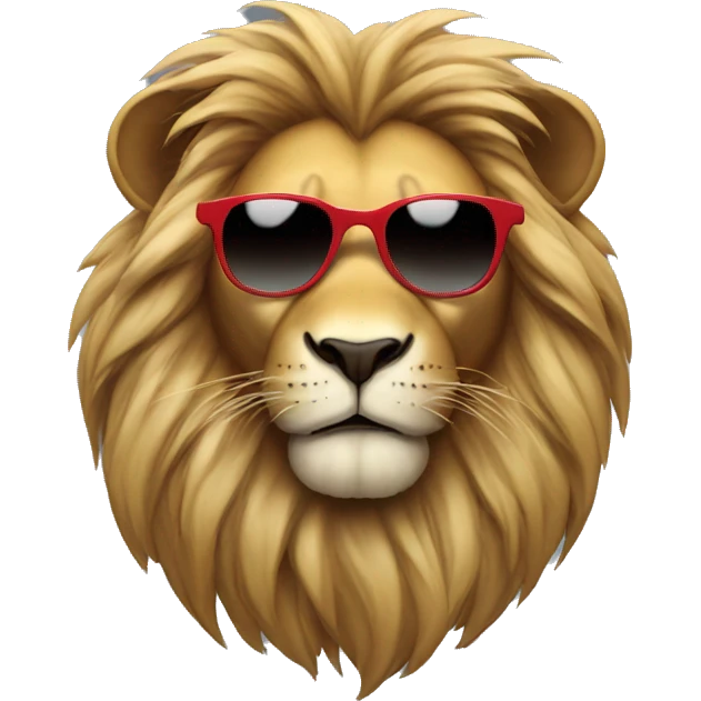 Lion with sunglasses  emoji