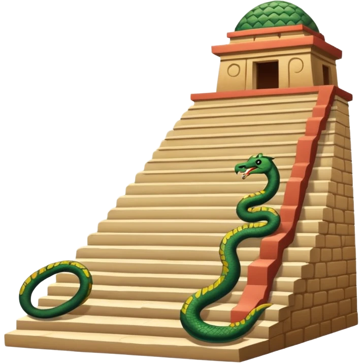 Chichen Itzá with the serpent shadow on the steps emoji