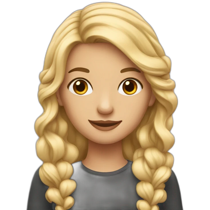 Beautiful Blonde girl with brades  emoji