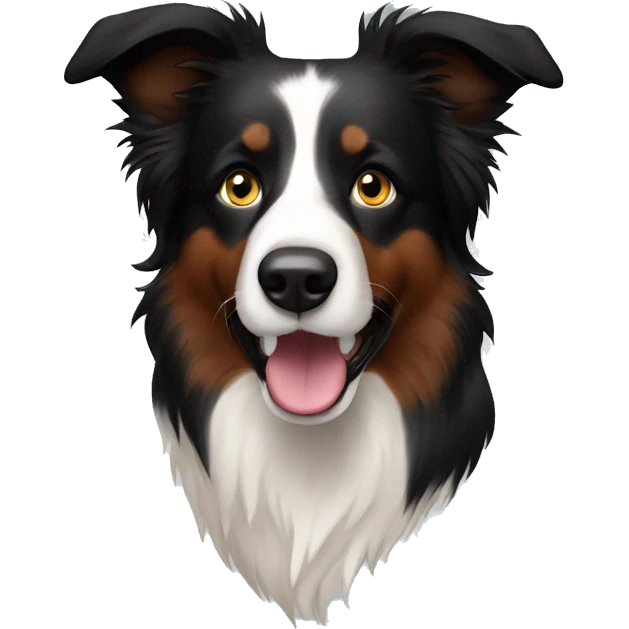 Un border collie avec les yeux verrons  emoji
