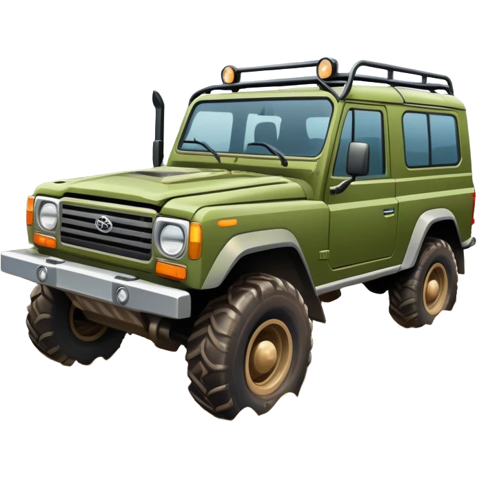An icon showing an off-road vehicle driving through muddy terrain, inspired by Expeditions: A MudRunner Game. The design features splashing mud, rugged tracks, and dynamic movement, symbolizing the challenge of navigating tough landscapes. Transparent background emoji