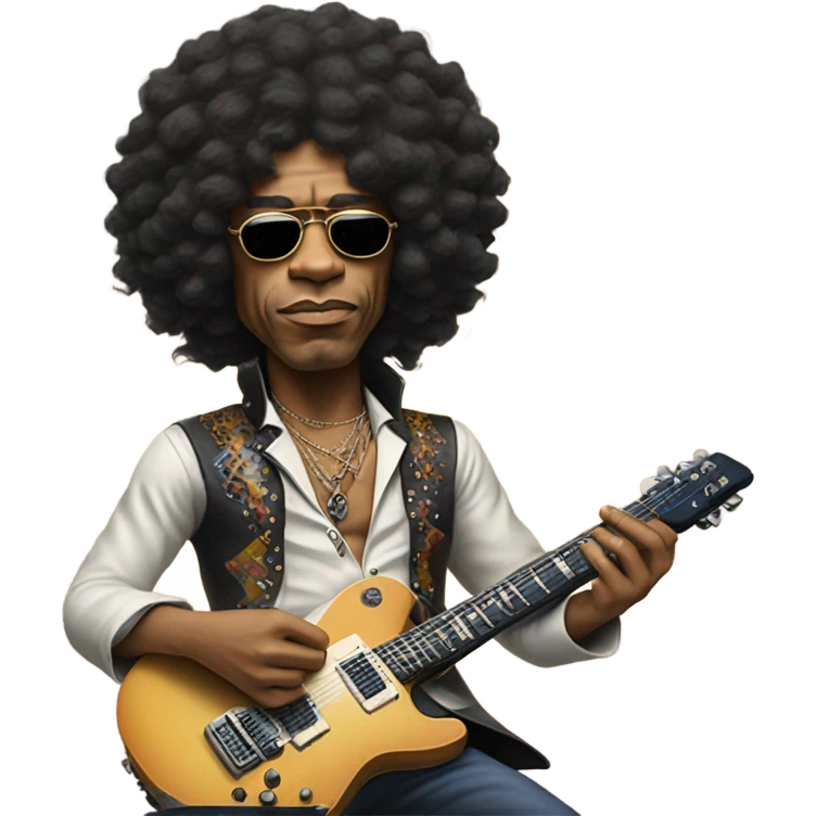 jimi hendrix guitars in his hair
 emoji