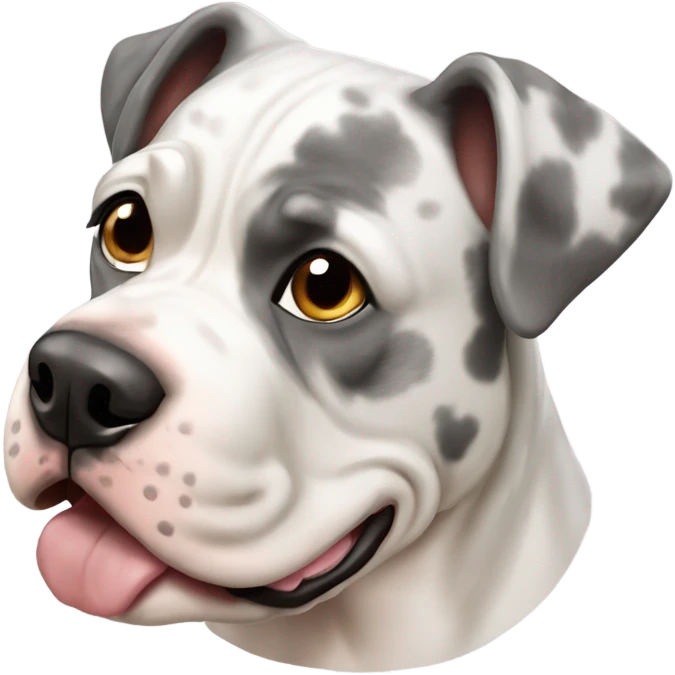 Merle American bulldog emoji