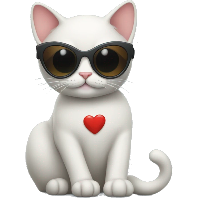 Cat with heart sunglasses emoji