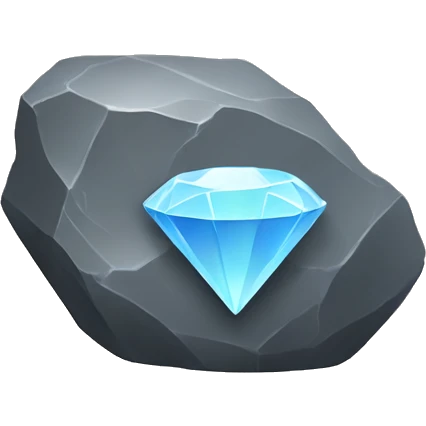 Rock with diamond emoji