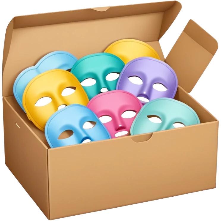 a box of skincare mask packs emoji