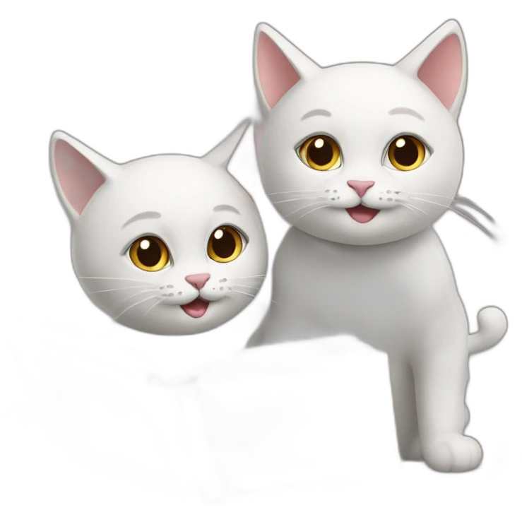 Two cats reading book emoji