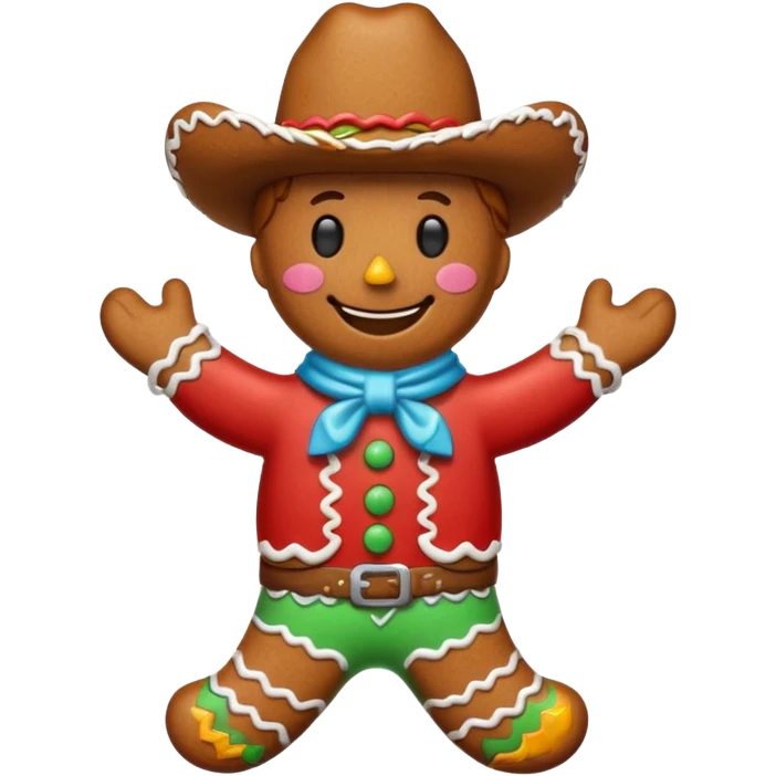 cowboy gingerbread emoji