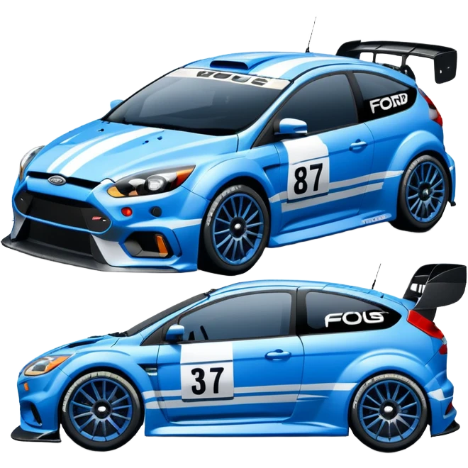 Ford Focus RS WRC best view with some cool grafics emoji