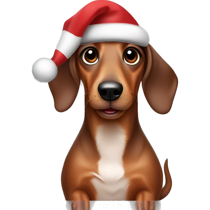 Sausage dog Christmas theme  emoji