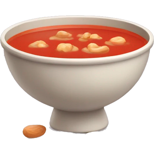 red peanut soup emoji