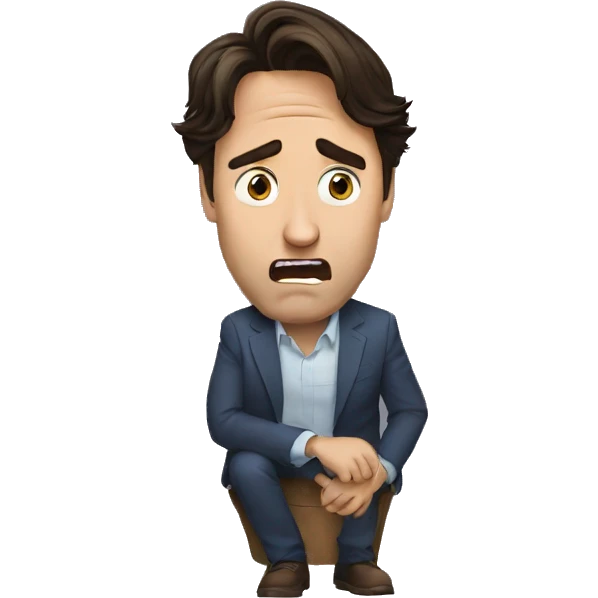 Justin Trudeau scared emoji