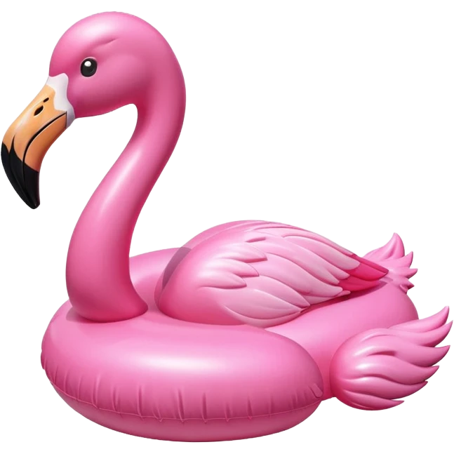 A pink flamingo pool float emoji