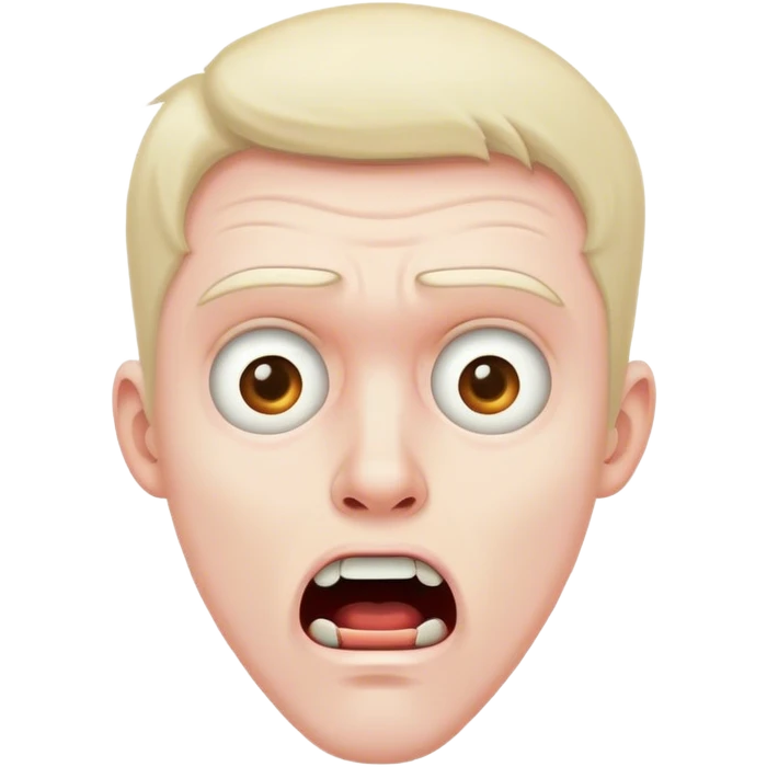 the man is scared emoji