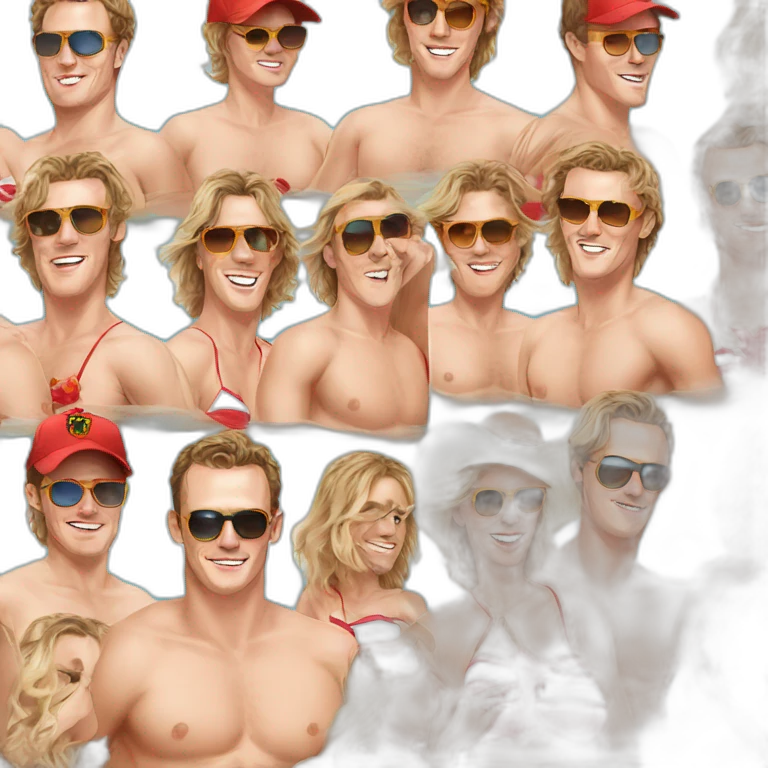 Jonathan Toews as beach bum emoji