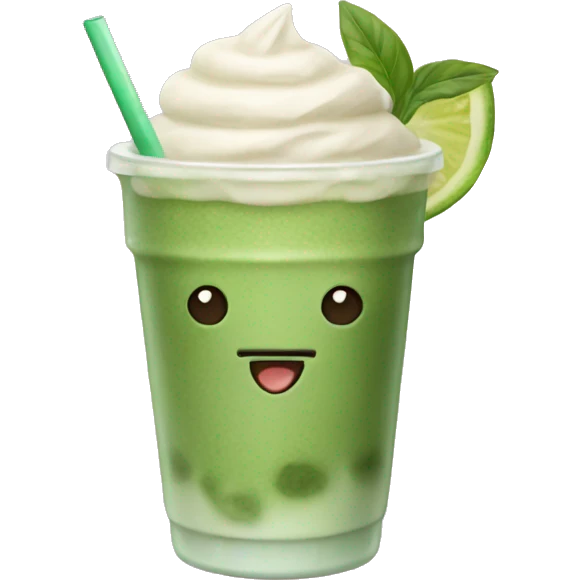 iced matcha latte  emoji