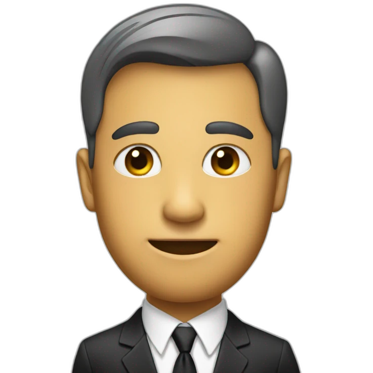 Ear face with a suit and tie emoji