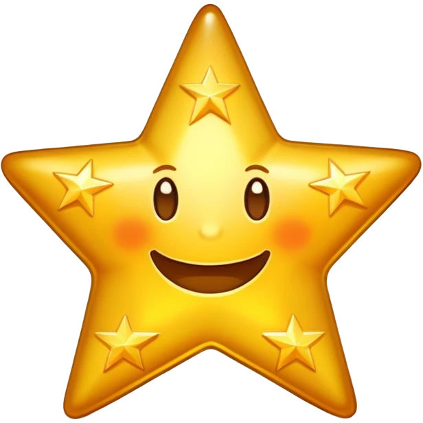 make me a star with awesome, very good, perfect etc. texts on it emoji