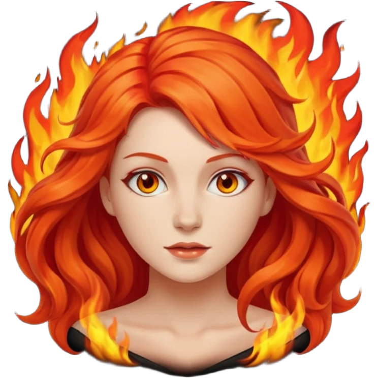 fire hair emoji