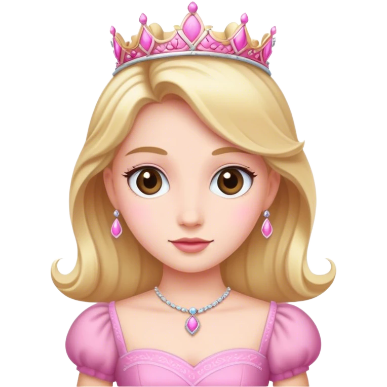 Prinzessin mit einem pinken kleid emoji