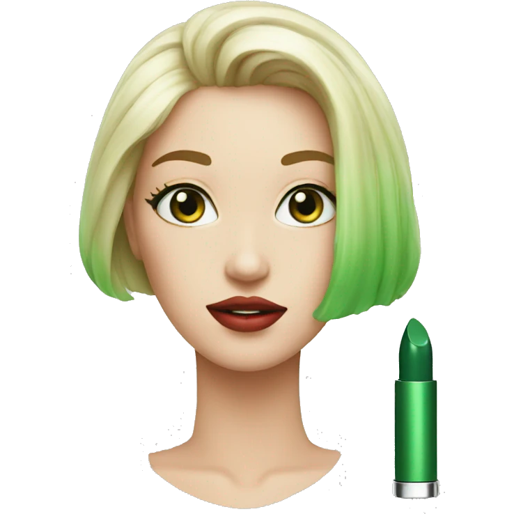 Lipstick green emoji