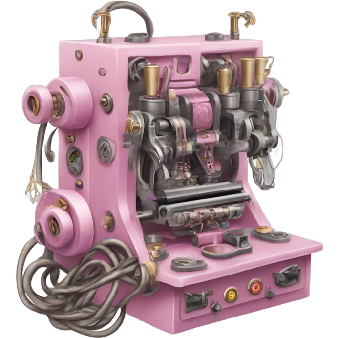 Pink tattoo coil machine emoji