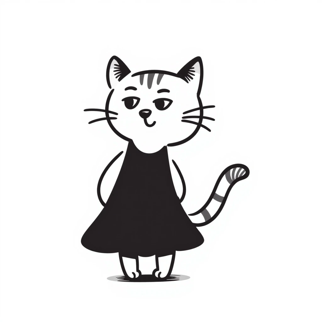 a cat wearing a dress emoji