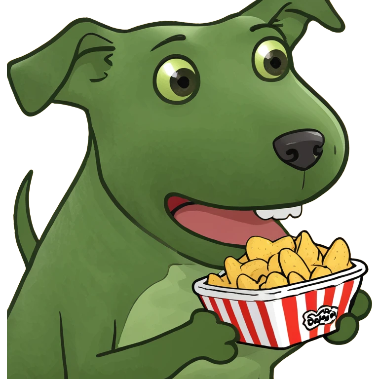 a dog eating something tasty emoji