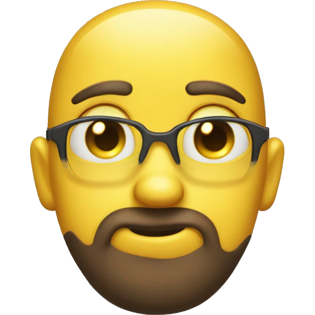 cautiously optimistic yellow bubble head only emoji