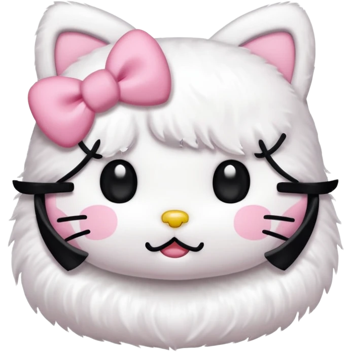 hello kitty with a black bow emoji