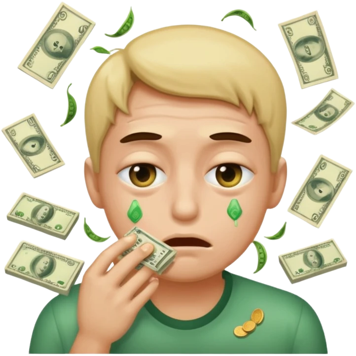 money eyes vomiting emoji