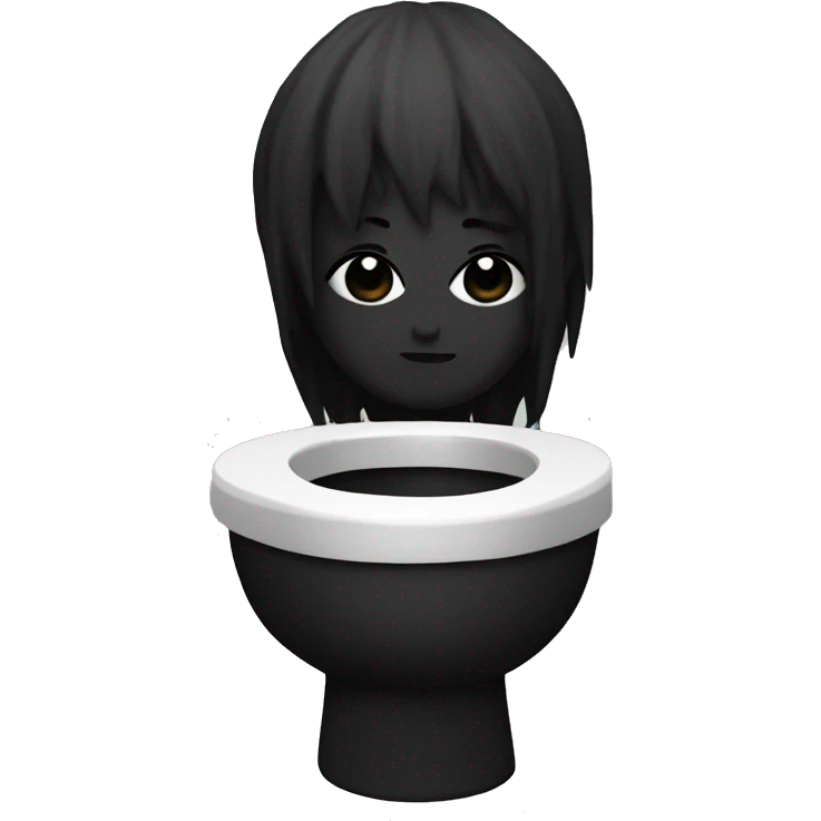 goth toilet emoji