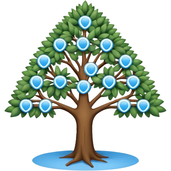 connected nodes forming a simple tree diagram emoji