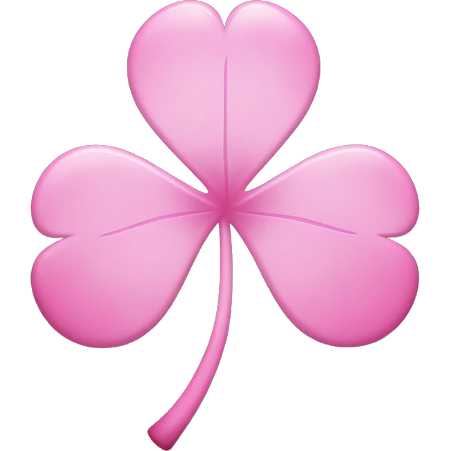 Pink 3 leaf clover emoji