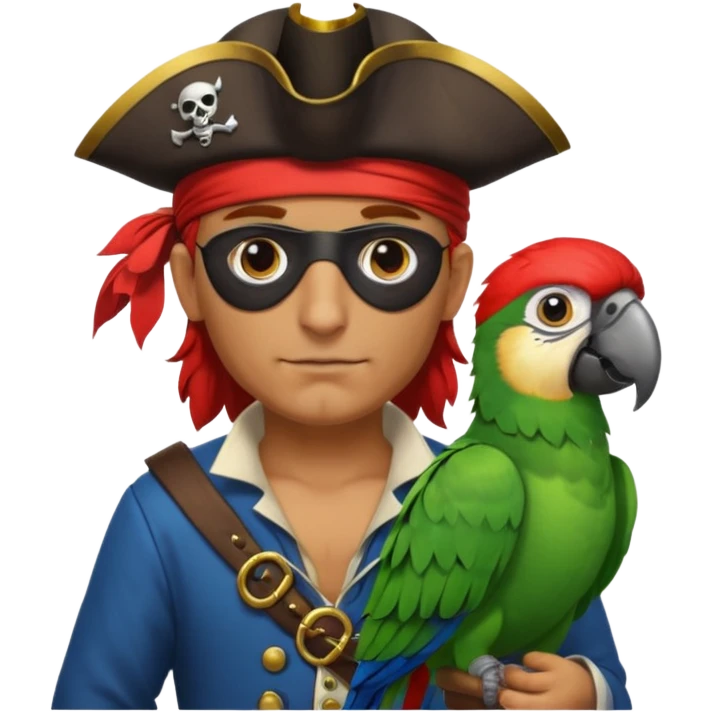 pirate and parrot emoji