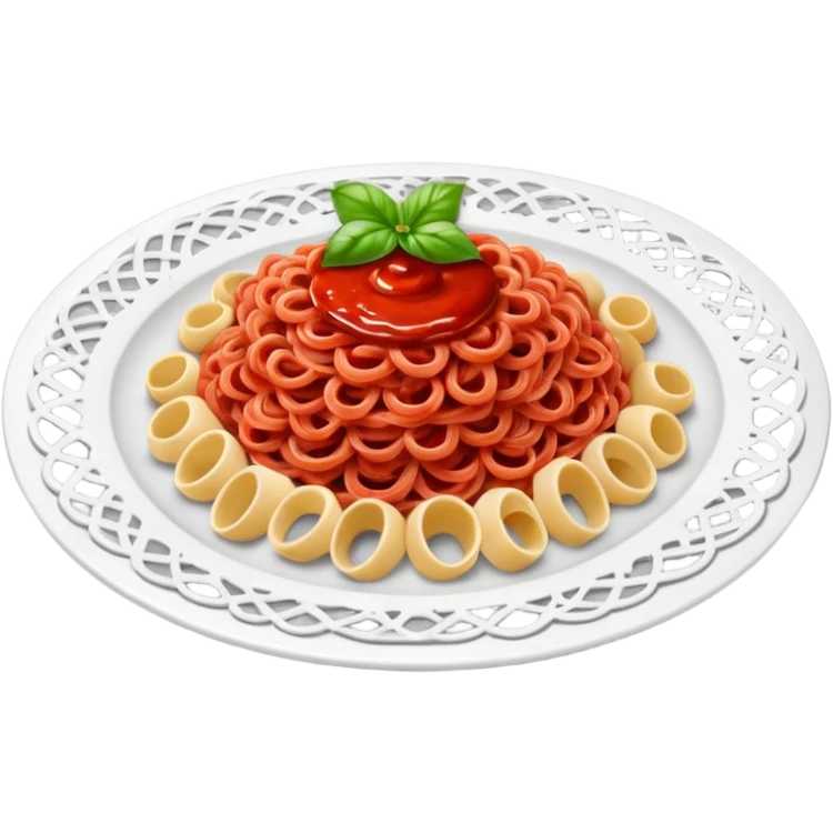 Pasta vermelha com papel emoji
