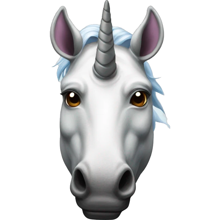 Unicorn wearing rhino mask emoji