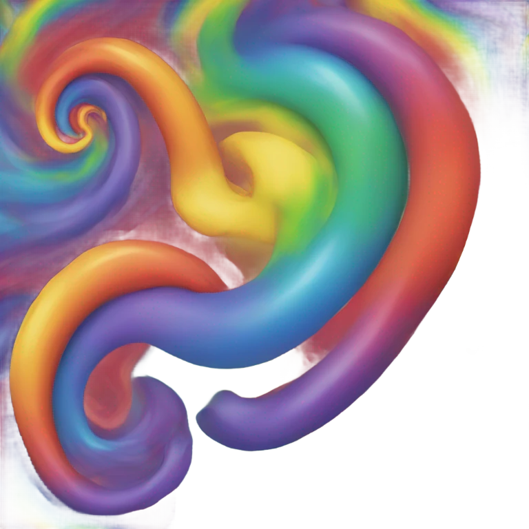 rainbow swirl abstract tornado tail emoji