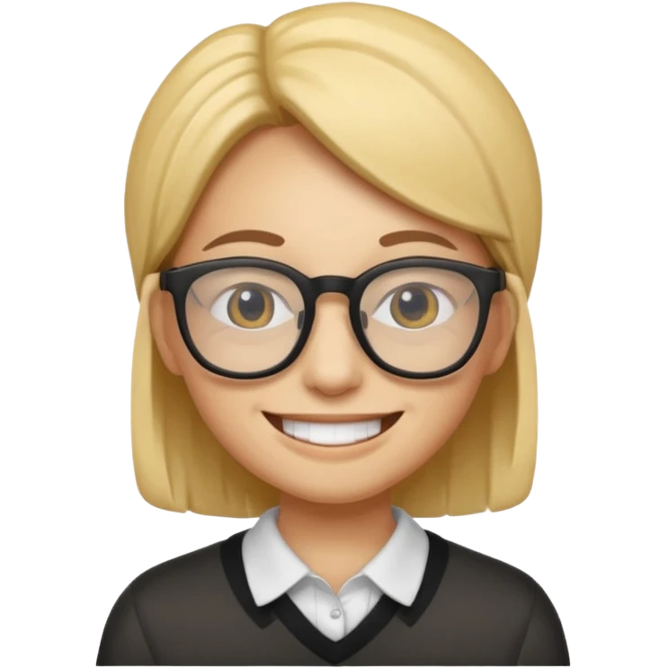 Smiley is cool in glasses, color #9A623D emoji